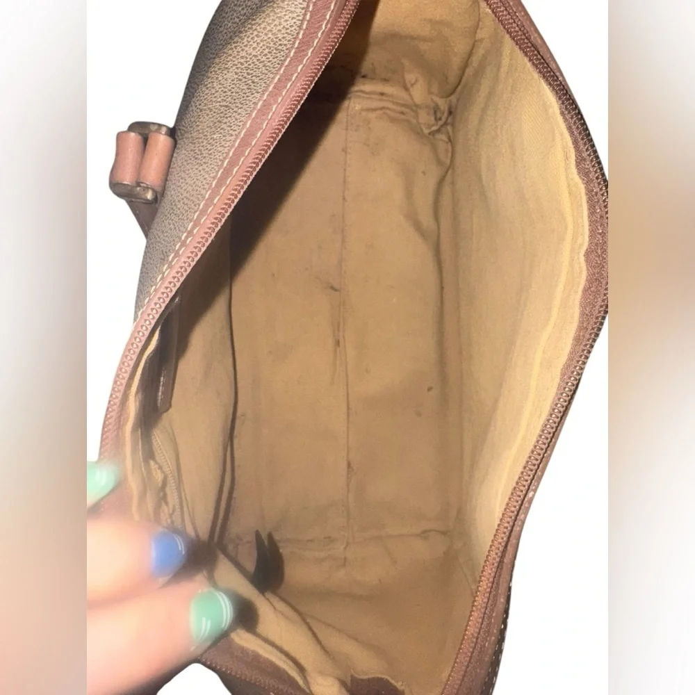 Esprit Tan and Brown Canvas Bag